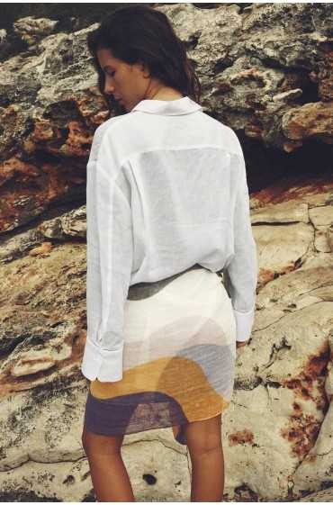 تونیک رامی با گذرگاه زنانه سفید صدفی زارا