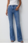 شلوار جین فاق بلند گشاد زنانه آبی متوسط پل اند بیر