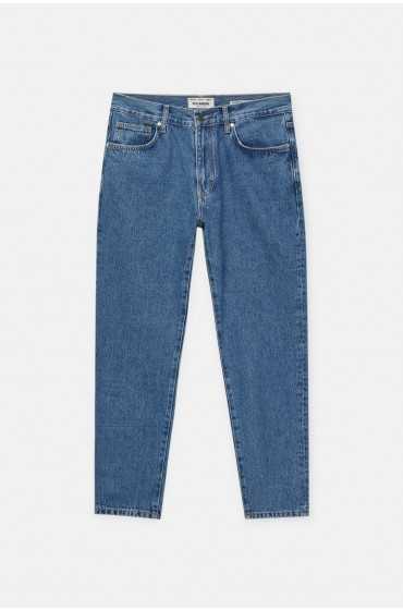 شلوار جین استاندارد رنگی فیت مردانه آبی متوسط پل اند بیر