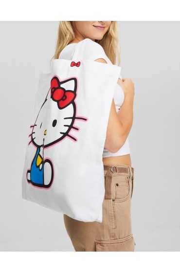 کیف دوشی چاپ شده Hello Kitty زنانه سفید برشکا