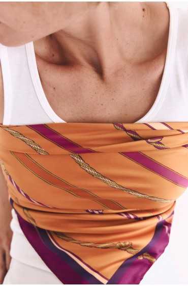 روسری چاپی زنانه نارنجی زارا