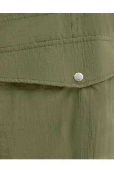 شلوار پارچه ای نایلونی با جیب زنانه خاکی برشکا