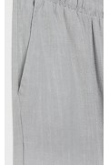 شلوار پارچه ای ترکیبی کتان گشاد زنانه ملانژ خاکستری استرادیوریوس