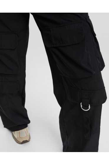 شلوار پارچه ای جیبدار تکنیکال زنانه مشکی برشکا