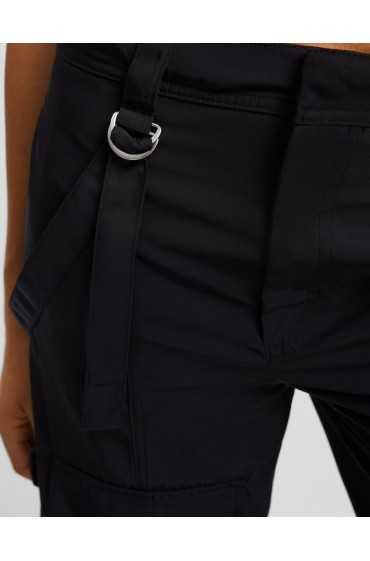 شلوار پارچه ای جیبدار تکنیکال زنانه مشکی برشکا