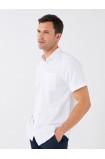 پیراهن مردانه مدل دابی با آستین کوتاه ساده مردانه چاپ سفید ال سی وایکیکی