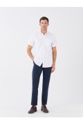 پیراهن مردانه مدل دابی با آستین کوتاه ساده مردانه چاپ سفید  ال سی وایکیکی