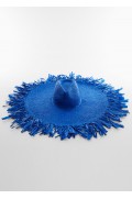 کلاه فیبر کنفی ماکسی زنانه آبی منگو