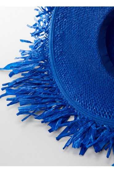 کلاه فیبر کنفی ماکسی زنانه آبی منگو