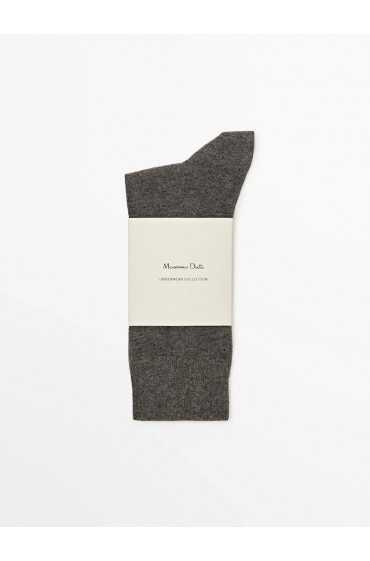 جوراب بلند کتان نقطه ای مردانه زغال چوبی ماسیمودوتی