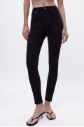 شلوار جین فاق بلند ZW مدل 80S زنانه مشکی زارا