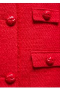 کاپشن توید با جیب زنانه قرمز منگو