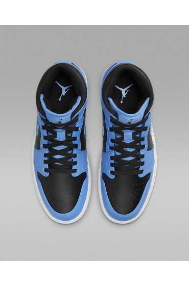 کتونی ایر جردن یک Air Jordan 1 Mid مردانه دانشگاه آبی/سفید/سیاه نایک