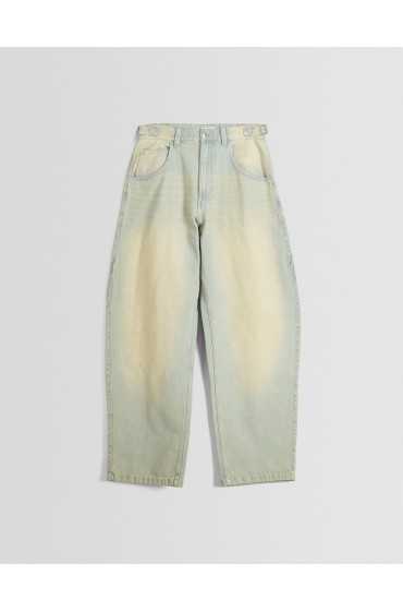 شلوار جین نجار گشاد مردانه سبز برشکا