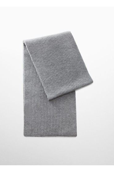 شال و کلاه پشمی ترکیبی مردانه خاکستری منگو