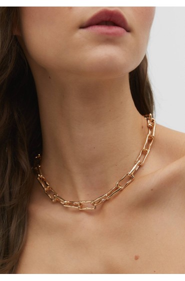 گردنبند زنجیره ای مستطیلی زنانه طلایی استرادیوریوس