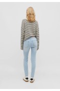 شلوار جین تنگ سوپر فاق بلند زنانه جین آبی روشن استرادیوریوس