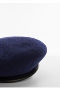 کلاه پشم مرینو زنانه آبی سرمه ای منگو