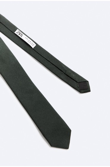 کراوات 100% ابریشمی جذب مردانه خزه سبز  زارا