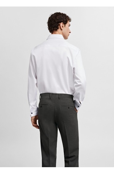 پیراهن معمولی با کاف مردانه سفید منگو