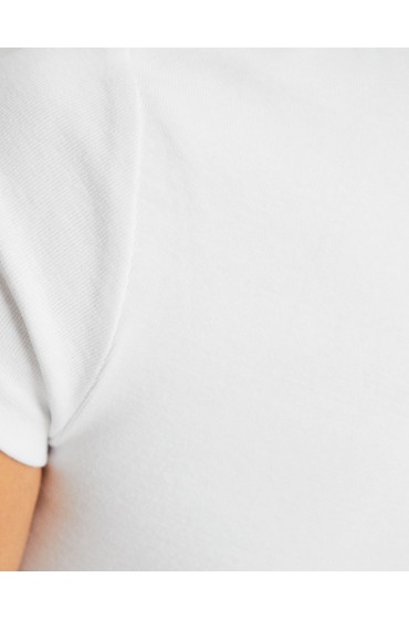 تاپ آستین کوتاه با یقه گرد زنانه رنگ سفید برشکا