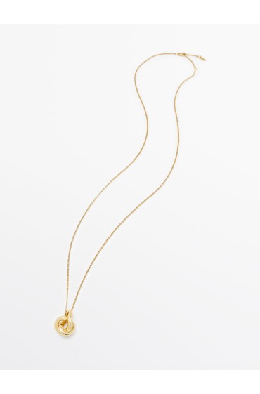 گردنبند بلند با جزئیات گره زنانه طلایی ماسیمودوتی