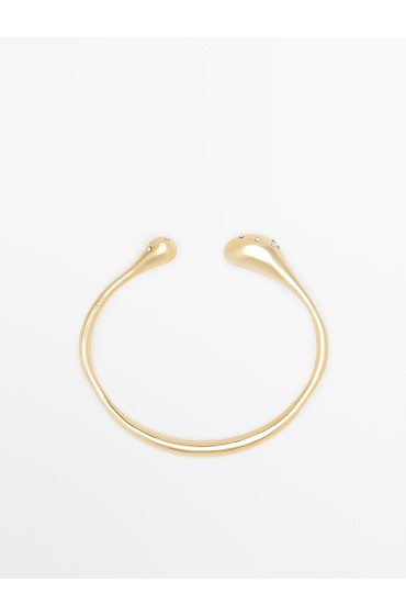 دستبند سفت و محکم با قطرات بدلیجات زنانه طلایی ماسیمودوتی