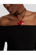 گردنبند قلب زنانه قرمز برشکا