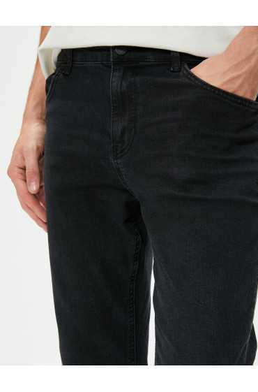 شلوار جین Skinny Fit - Michael Jean مردانه مشکی  کوتون