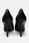 کفش پاشنه بلند با بندهای کماندار زنانه مشکی زارا