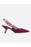 کفش پاشنه بلند 6.5 سانتی مجلسی زرشکی زنانه کریستین دیور