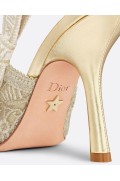 کفش پاشنه بلند مجلسی طلایی زنانه کریستین دیور