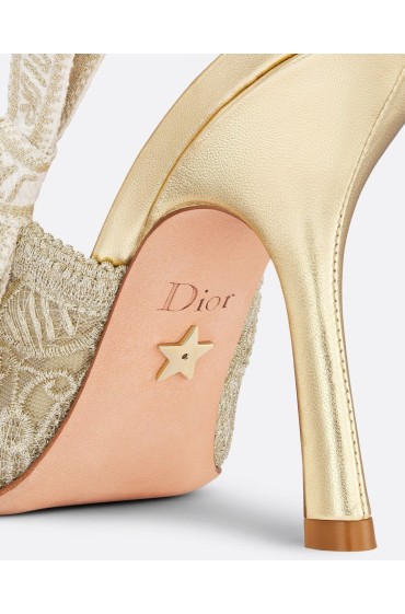 کفش پاشنه بلند مجلسی طلایی زنانه کریستین دیور