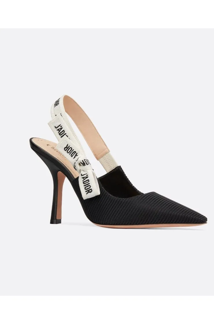 Dior J'Adior Slingback Pump Black Technical Fabric