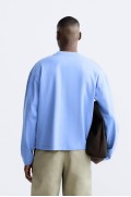تیشرت با شعار مردانه آبی  زارا