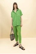 جاگر فاق بلند با جیب های جوگر زنانه سبز روشن دیفکتو