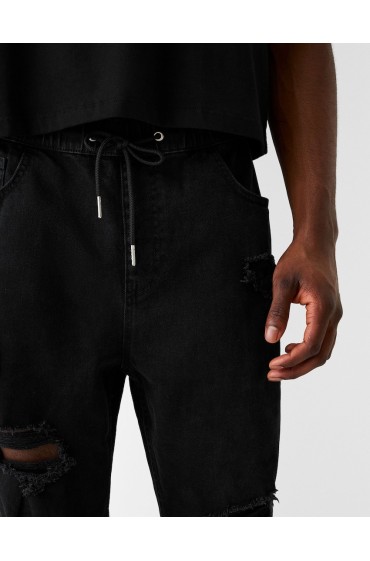 شلوار جین زاپدار مردانه مشکی برشکا