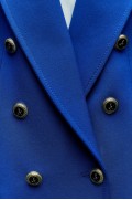 کت تک دو سینه دوخته شده زنانه آبی زارا