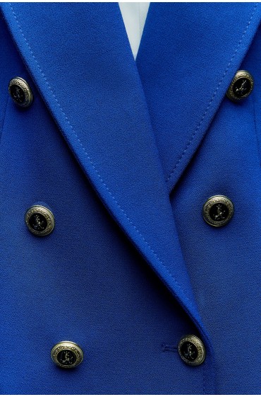 کت تک دو سینه دوخته شده زنانه آبی زارا