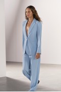 کت تک راسته پشمی ZW COLLECTION زنانه آبی کمرنگ زارا