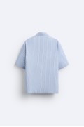 پیراهن آکسفورد BOXY-FIT مردانه آبی  زارا