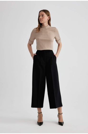 شلوار Culotte Chino با کمر گشاد مردانه مشکی  دیفکتو