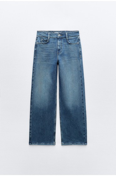 شلوار جین فاق بلند راسته Z1975 زنانه آبی زارا