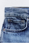 شلوار جین فاق بلند گشاد زنانه آبی زارا