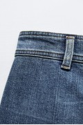 شلوار جین فاق بلند ZW MARINE STRAIGHT-LEG زنانه آبی زارا