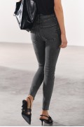 شلوار جین فاق بلند کالکشن دهه 80 ZW زنانه خاکستری زارا