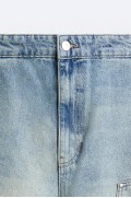 شلوار جین بگ شش جیب مردانه آبی  زارا