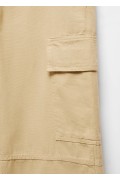 شلوار پارچه ای جیبدار جیب دار زنانه قهوه ای منگو