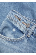 شلوار جین گشاد فاق متوسط زنانه آبی متوسط منگو