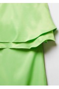 لباس شب بدون بند فلونس زنانه سبز منگو